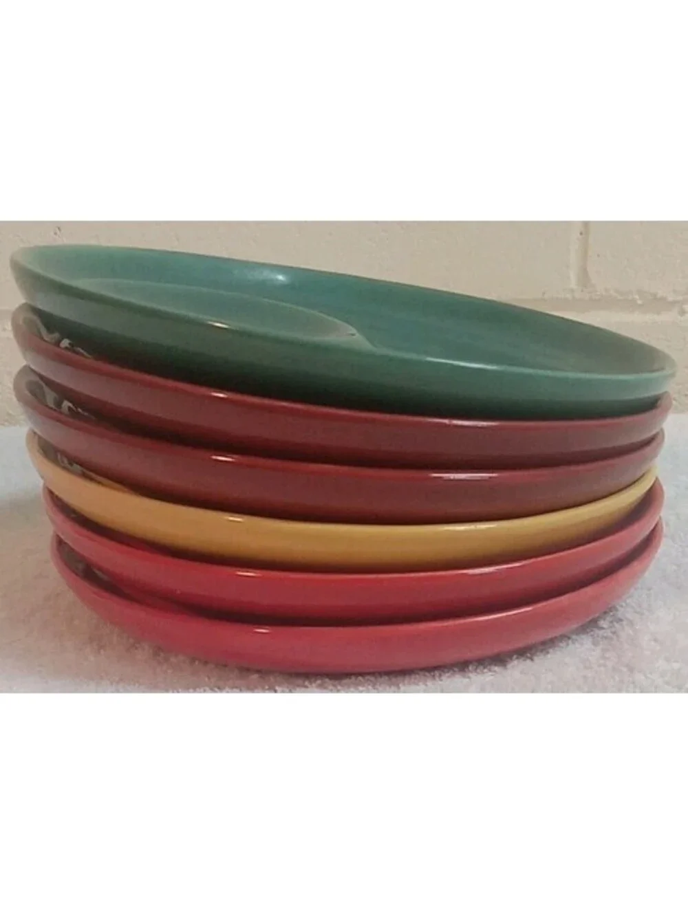 Set Of 6 Culinary Arts Mariachi Assorted Colored Small Plates With Dip Section